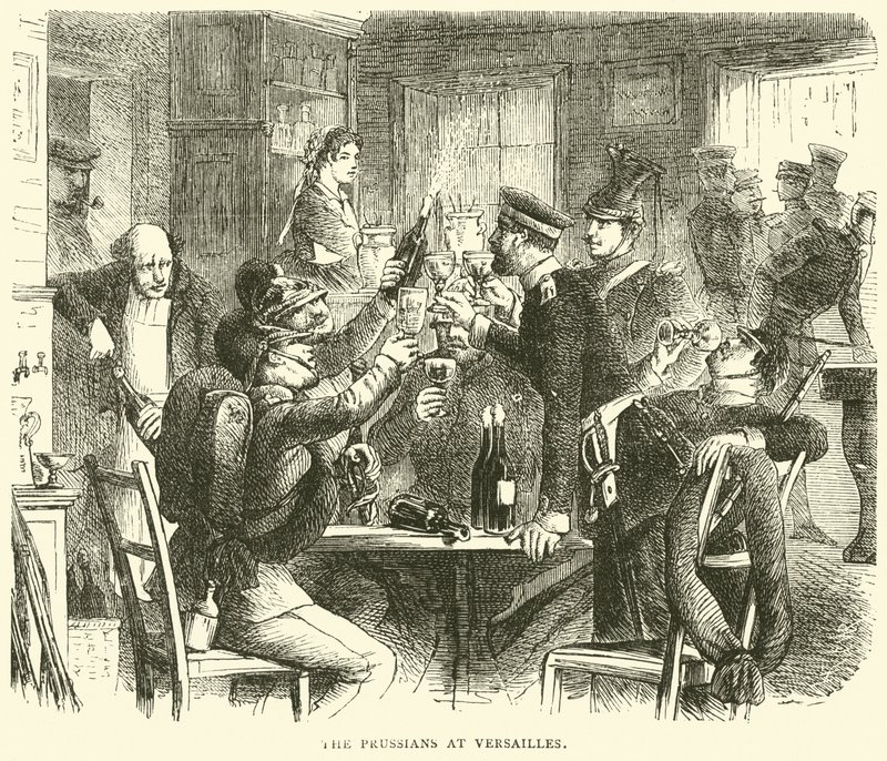 Prusové ve Versailles, říjen 1870 od English School