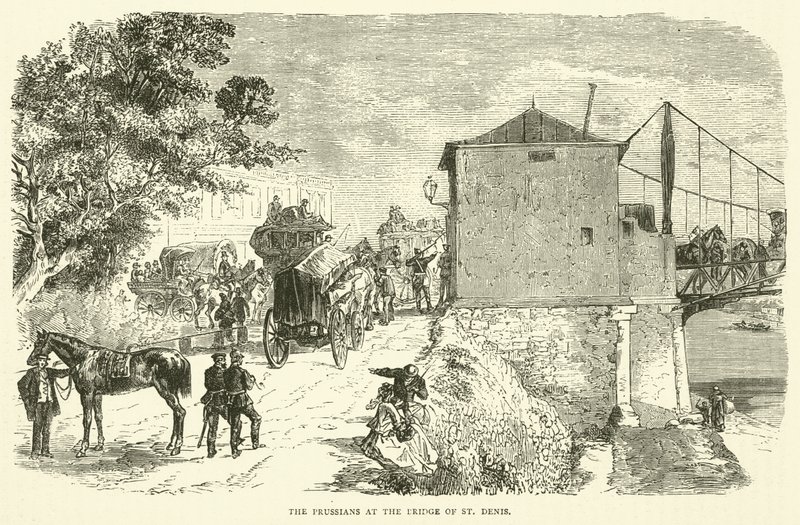 Prusové u mostu svatého Denise, leden 1871 od English School