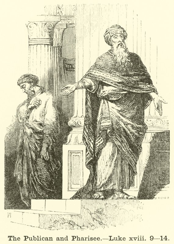 Celník a farizeus, Lukáš, xviii, 9, 14 od English School