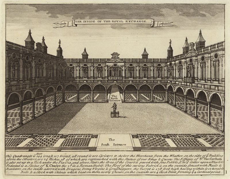 Čtyřúhelník uvnitř Royal Exchange od English School
