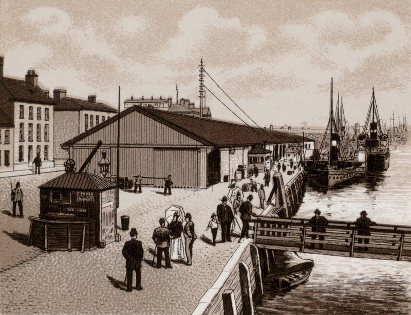 The Quay, Belfast (litho) od English School