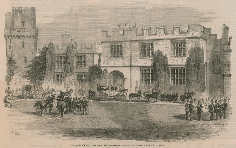 Návštěva Queenů v Birminghamu - odjezd z hradu Warwick od English School