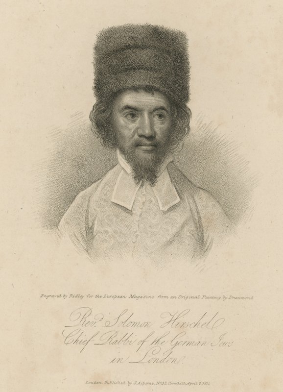 Reverend Solomon Hirschel, vrchní rabín německých hostinců v Londýně od English School