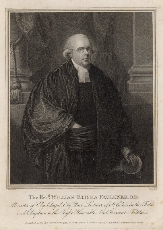 Reverend William Elisha Faulkner, ministr Ely Chapel, Ely Place, Londýn od English School