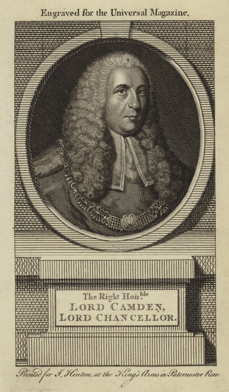 Ctihodný lord Camden, lord kancléř od English School
