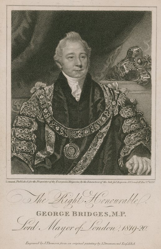 The Right Honorable George Bridges, primátor Londýna 1819-20 od English School
