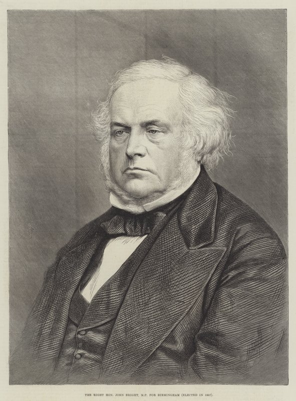 The Right Honorable John Bright, poslanec za Birmingham, zvolen v roce 1857 (rytina) od English School