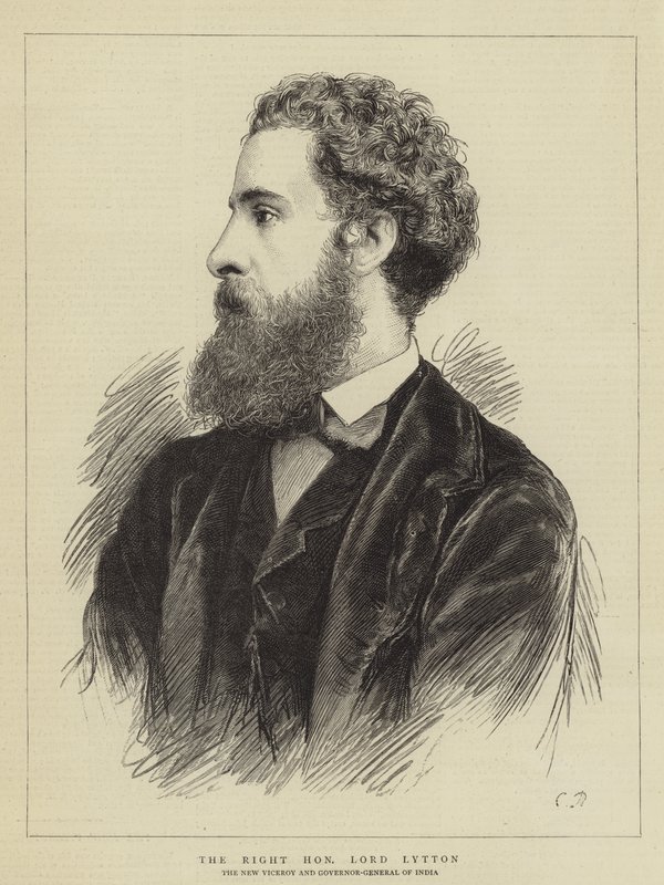 Ctihodný lord Lytton (rytina) od English School