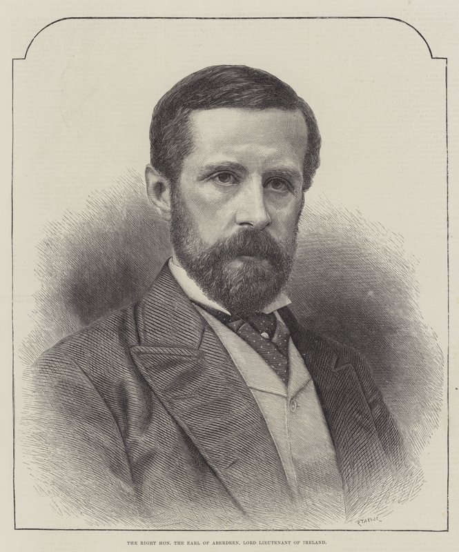 Ctihodný hrabě z Aberdeenu, lord poručík Irska (rytina) od English School