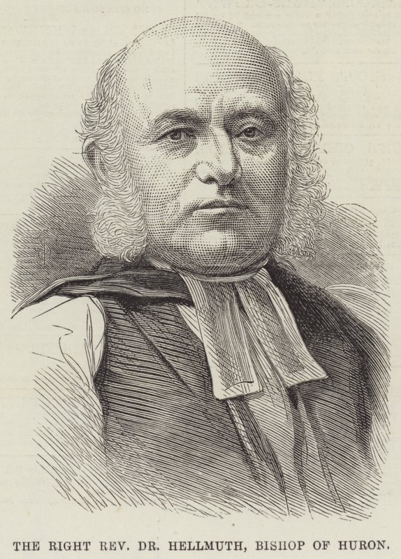 Správný reverend Dr Hellmuth, biskup z Huron (rytina) od English School