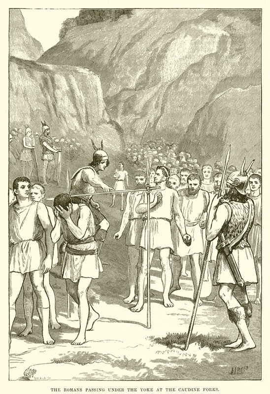 Římané procházející pod jhem v Caudine Forks od English School