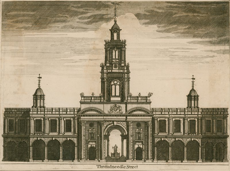 The Royal Exchange, Threadneedle Street, Londýn od English School