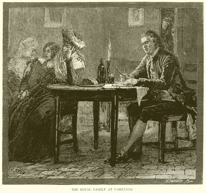 Královská rodina ve Varennes od English School