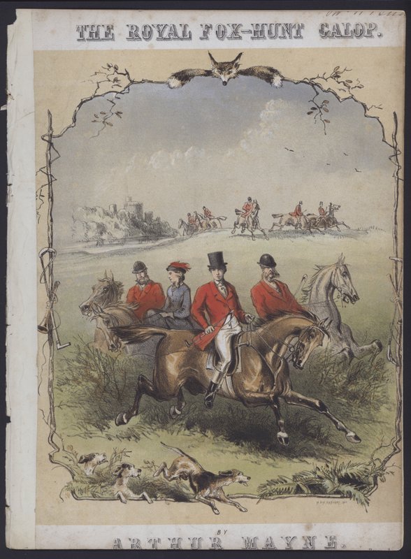 The Royal Fox Hunt Galop, Arthur Mayne (barevná litografie) od English School