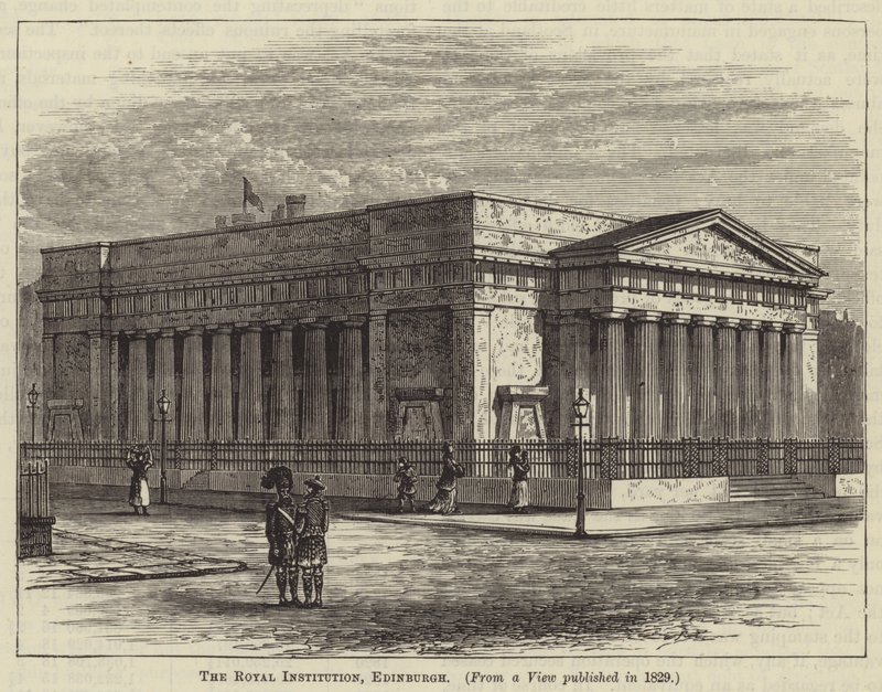 Královský institut, Edinburgh (rytina) od English School