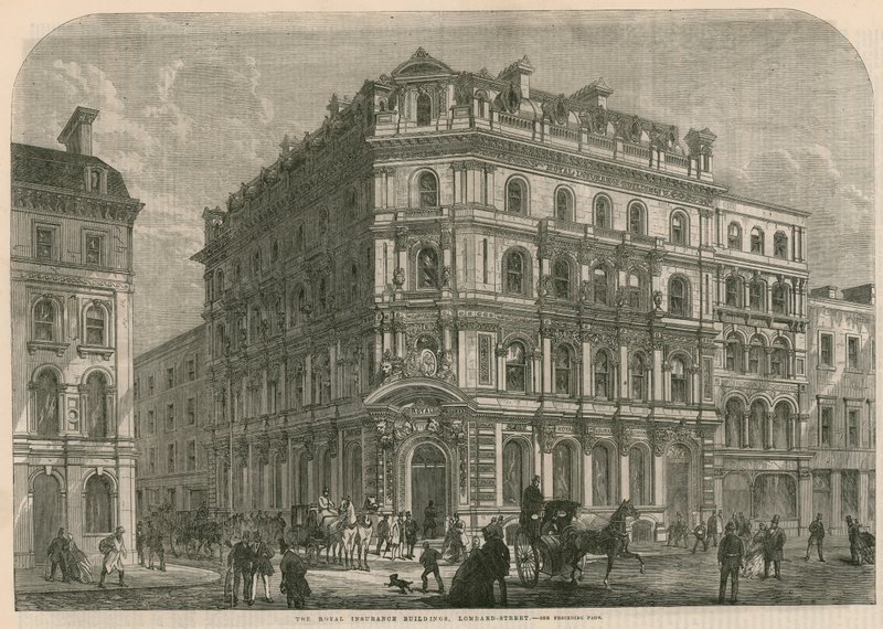 The Royal Insurance Buildings, Lombard Street, Londýn od English School