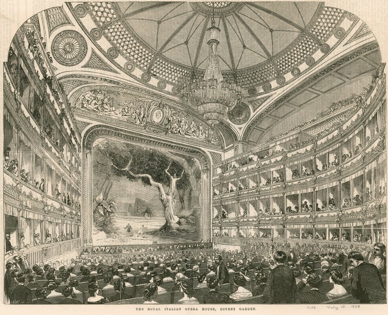 Královská italská opera, Covent Garden, Londýn od English School