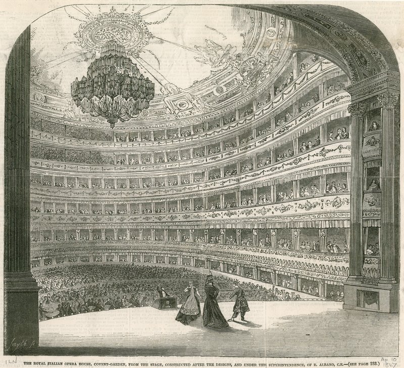 Královská italská opera, Covent Garden, Londýn od English School