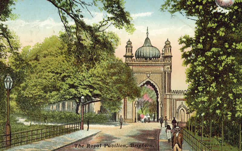 Královský pavilon, Brighton (barevné lito) od English School