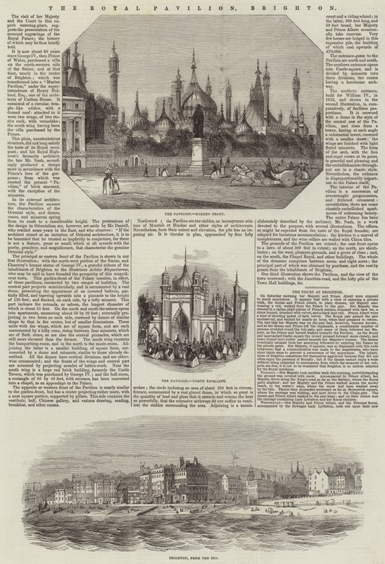 Královský pavilon, Brighton (rytina) od English School
