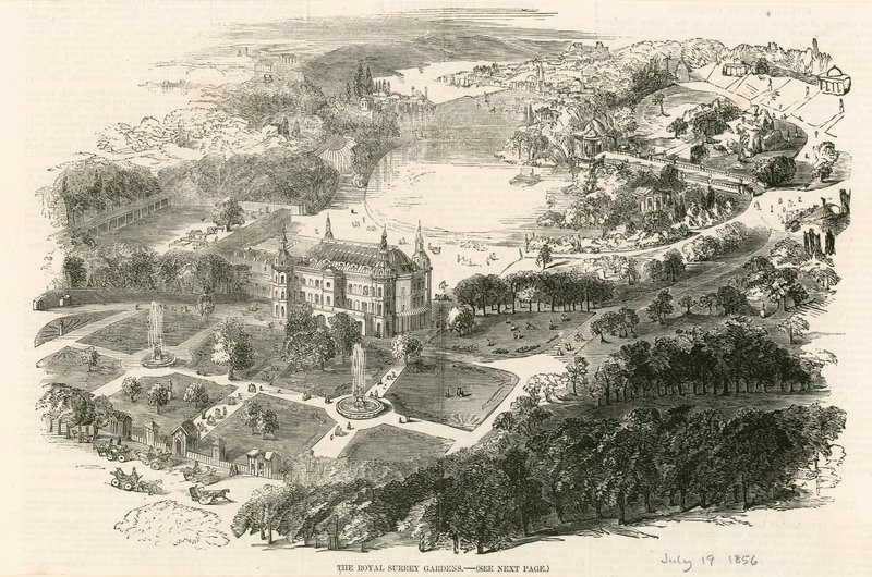 The Royal Surrey Gardens (Surrey Zoological Gardens), Londýn od English School