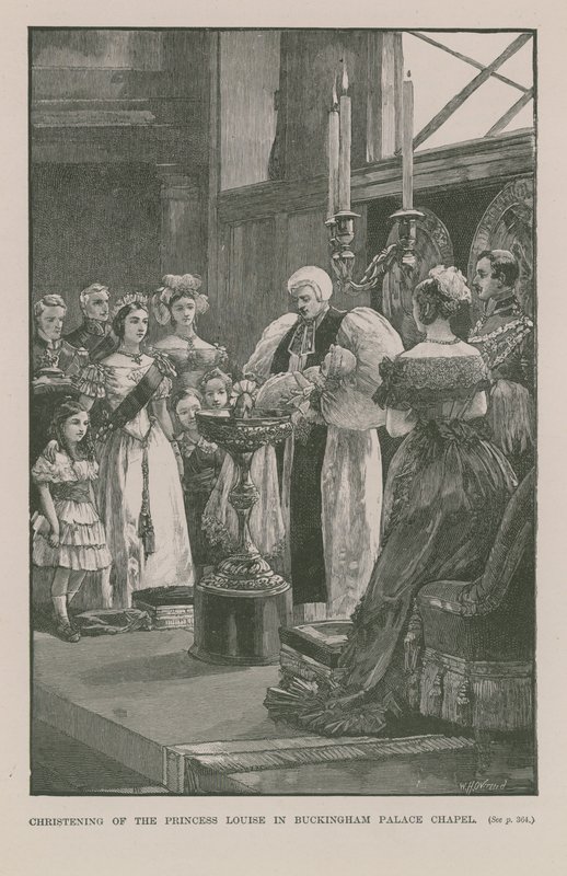 Královský křest v Buckinghamském paláci od English School