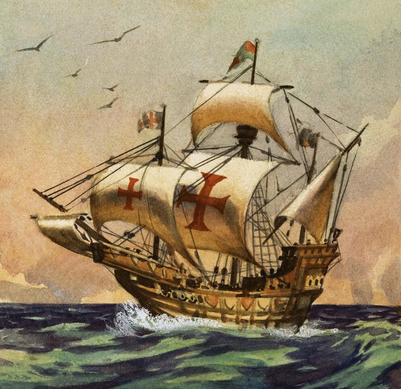 Santa Maria, která v roce 1492 vzala Kolumba do Nového světa od English School