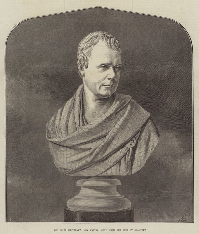 Scottovo sté výročí, Sir Walter Scott, z Chantreyho busty (rytina) od English School