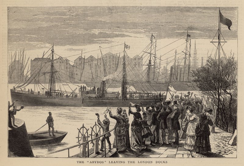 Hledání Dr Livingstone; Abydové opouštějí londýnské doky od English School