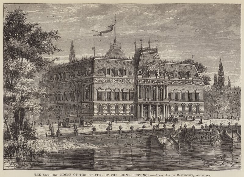 The Sessions House of the Estates of the Rhine Province (rytina) od English School