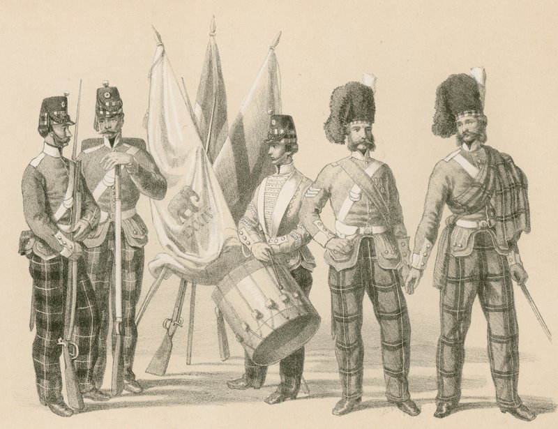 Sedmdesátý druhý („vévoda z Albany“) a sedmdesátý čtvrtý Highlanders od English School