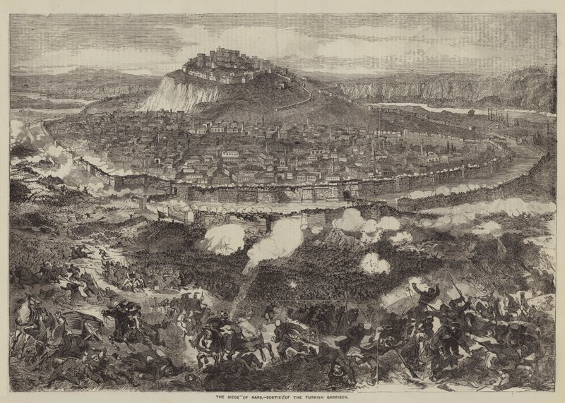 Obléhání Kars, Sortie turecké posádky (rytina) od English School