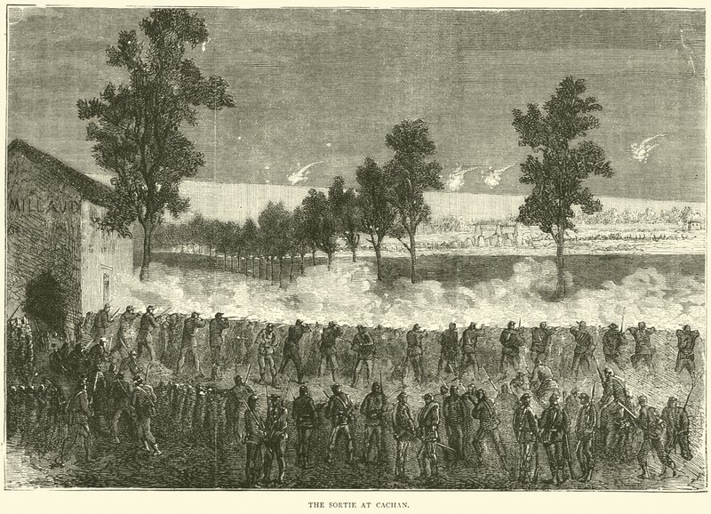 The Sortie at Cachan, říjen 1870 od English School