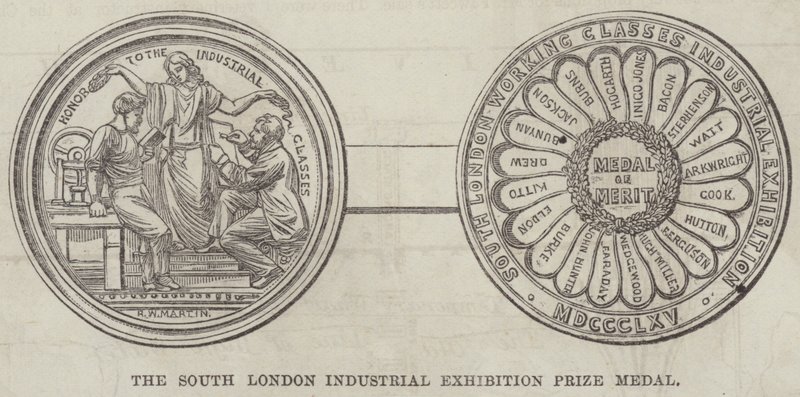 Medaile The South London Industrial Exhibition Prize Medal (rytina) od English School
