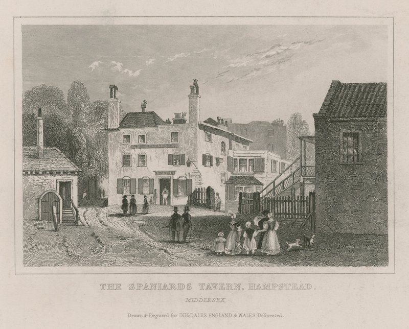 The Spaniards Tavern, Hampstead, Londýn od English School
