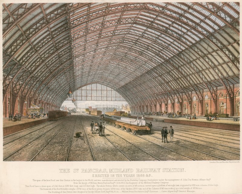 St Pancras, Midland Railway Station, Londýn, postavený v letech 1866-69 od English School