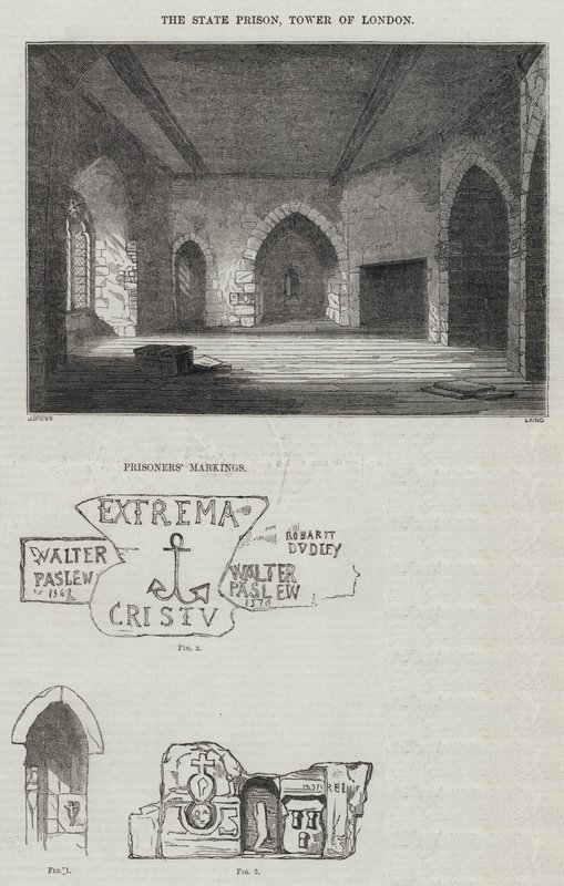 Státní věznice, Tower of London (rytina) od English School