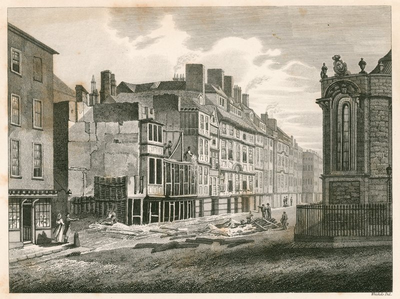 Strand, Londýn, před jeho vylepšením v roce 1810 od English School