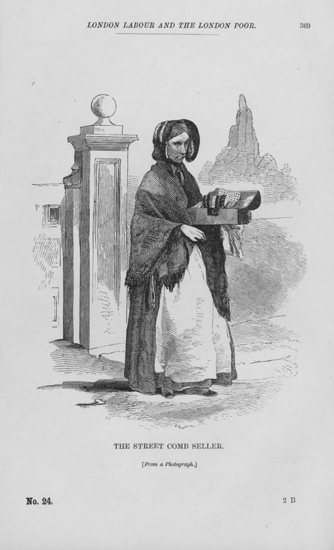 The Street Comb Seller (rytina) od English School