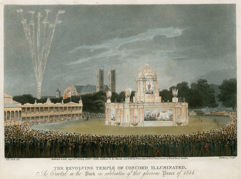 Chrám Svornosti vytvořený pro mír roku 1814 od English School