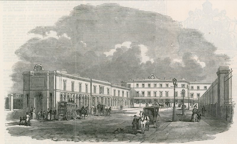 Terminus nové jihovýchodní železnice u London Bridge od English School