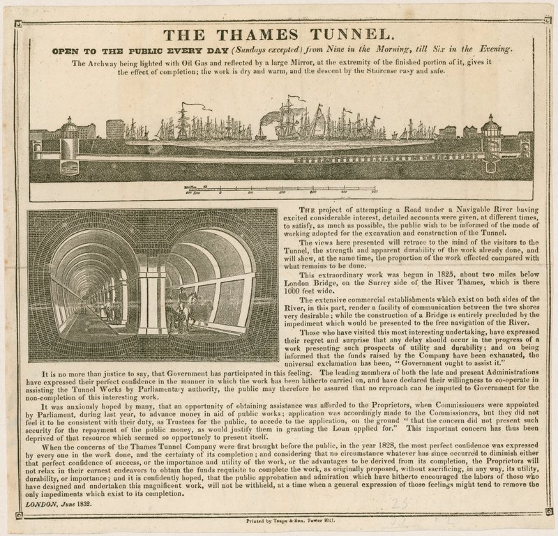 Temžský tunel, otevřený pro veřejnost každý den od English School