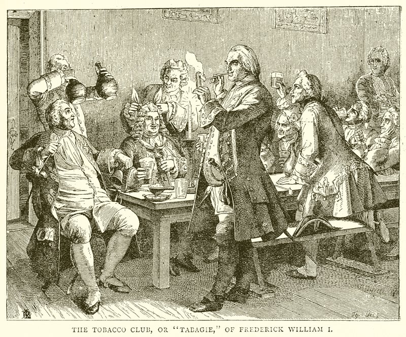 Tabákový klub, nebo Tabagie, Frederick William I od English School