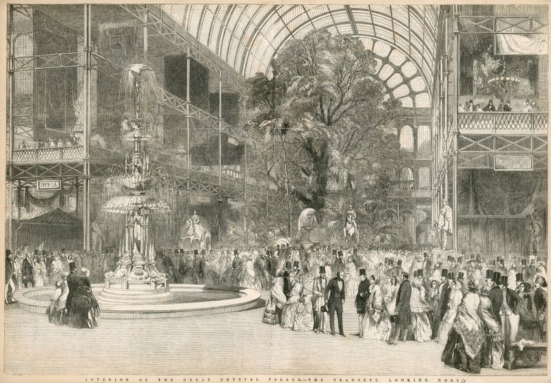 Příčná loď, Pohled na sever, Velká výstava, 1851 od English School