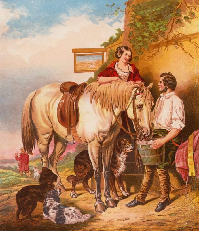 The Travellers (barevná litografie) od English School