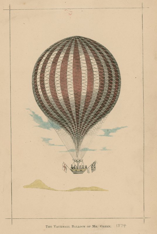 Balón Vauxhall pana Greena; Vauxhall Gardens, Londýn od English School