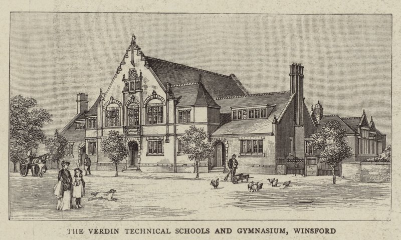 The Verdin Technical Schools and Gymnasium, Winsford (rytina) od English School
