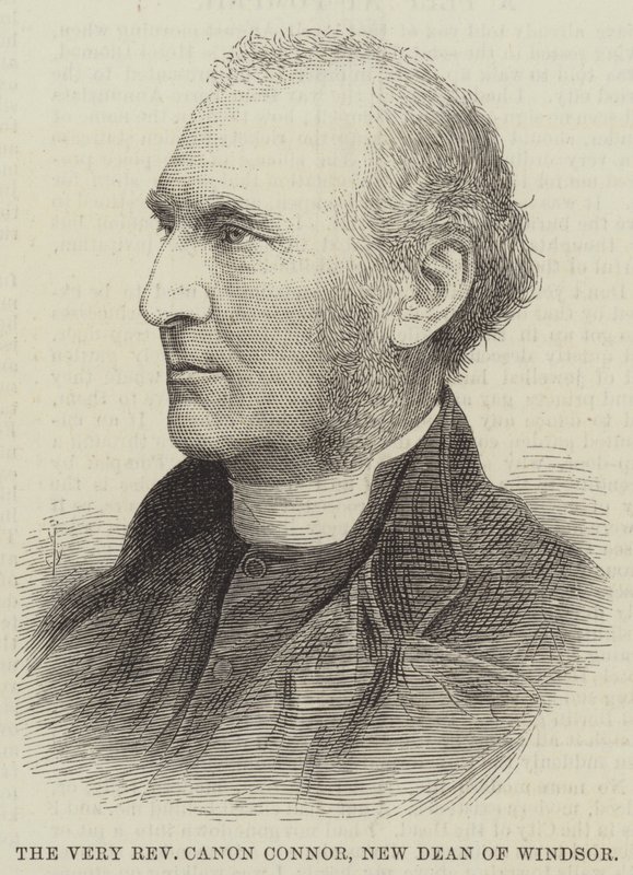 Velmi reverend Canon Connor, nový děkan z Windsoru (rytina) od English School