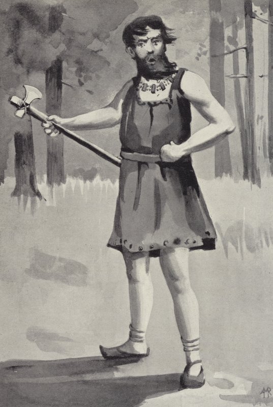 The Warrior Chief (litho) od English School