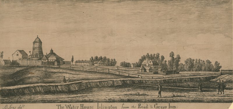 The Water House, Islington, od silnice do Grays Inn od English School
